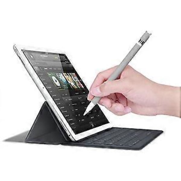 Silikonetui for Apple Pencil 1. gen, holder, beskyttelseshylse, søtt mykt grep, pose, hetteholder + beskyttende nib-deksler, lilla Purple
