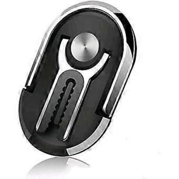 Telefon Ring Holder Multifunktionel Mobiltelefon Beslag Holder Stand 360 Graders Rotation til Bil Hjem Sort