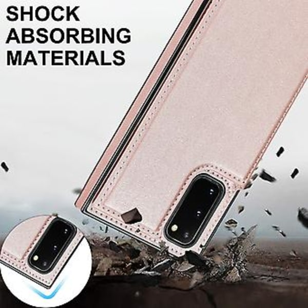 Crossbody-fodral i TPU+PU för Samsung Galaxy S20 FE Rose Gold