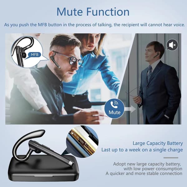 Bluetooth-headset Én øretelefon til mobiltelefoner trådløs
