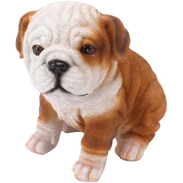 Engelsk Bulldog Hvalp Statue Realistisk Resin Bulldog Skulptur Til