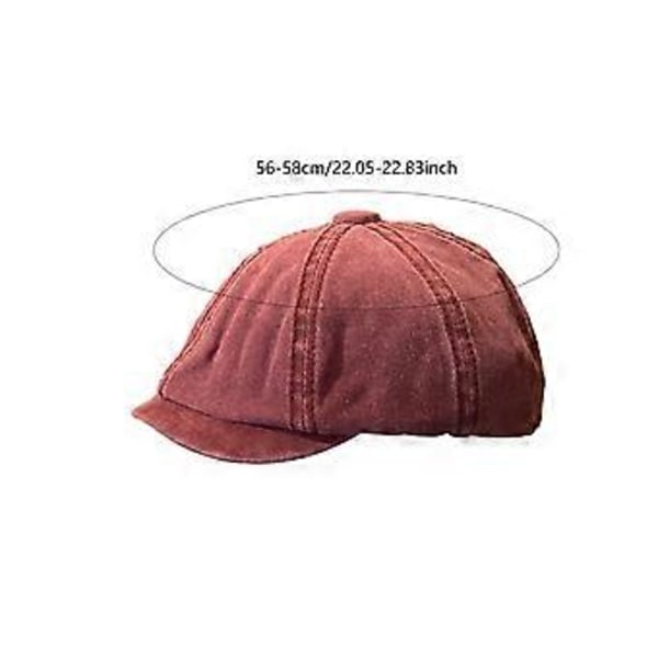 Newsboy Cap Hodeplagg Klassisk Vinter Vår Pageboy Hatt for Reise Utendørs Dating (Claret)