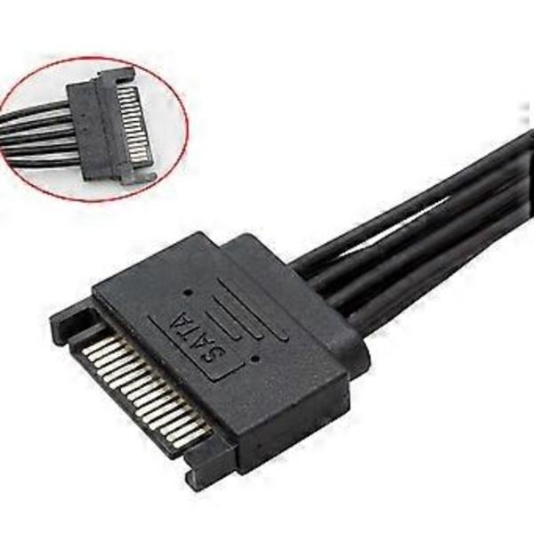 8,66 tommer Sata-kabel Sata-strømkabel Splitter Sata-strømsplitter Adapterkabel Tilslutningsledninger; Strømkabel til harddisk
