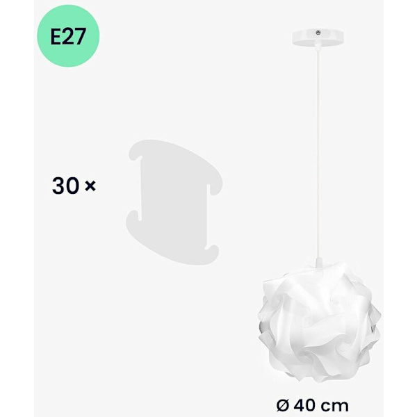 XL-lamppuva-palapeli - IQ-valaisin 30 osaa 15 mallia valkoinen l