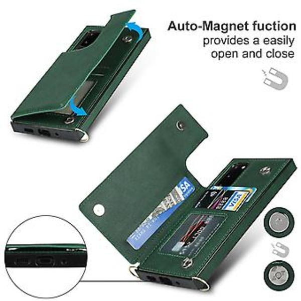 Crossbody-fodral i TPU+PU för Samsung Galaxy S20 FE Green