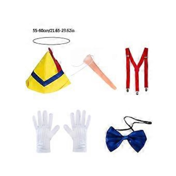 Dukke Kostume Tilbehør Lang Næse Seler Eventyr Dukke Kostume Halloween Cosplay Party Kostume Hat 2