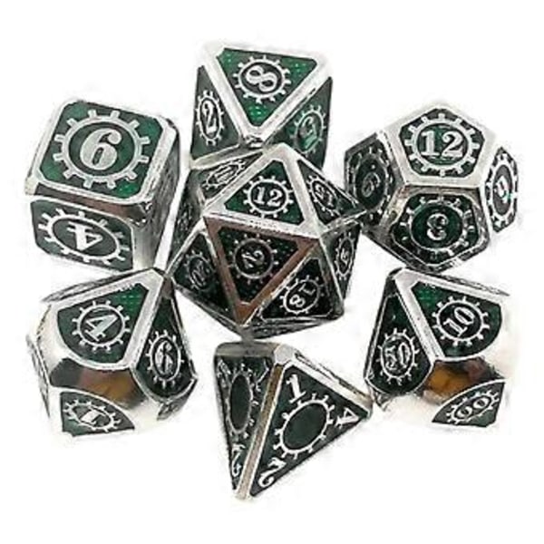 7 stk./pakke Polyhedral Zinklegering til Drageskæl DnD RPG Brætspil Terninger (09) 9
