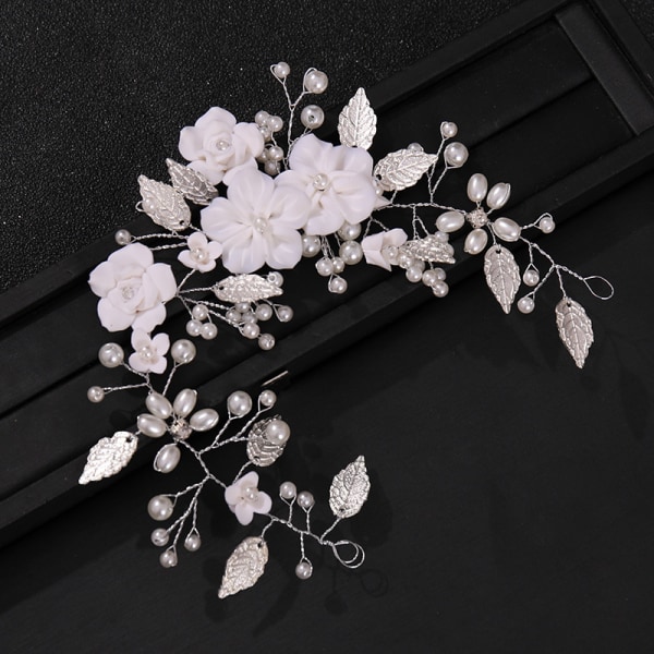 Silver#E Wedding Crystal Hair Vines Flower Leaf Headpieces Weddi