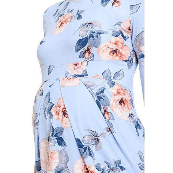 Peplum-bluse til gravide kvinder med frontplissé til graviditet