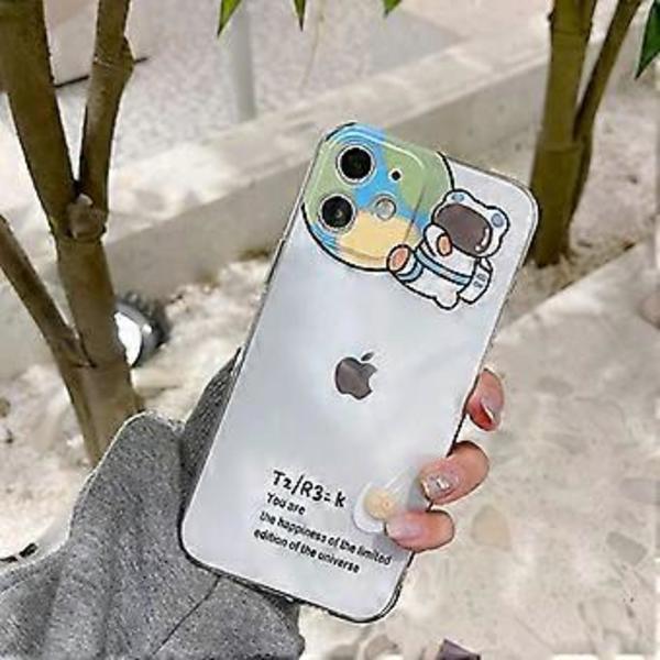 Yhteensopiva iPhone 11 -kotelon kanssa Kirkas Söpö Astronautti Ulkoavaruus Planeetta Tähti Luova Kuvio, Pehmeä TPU Iskunkestävä Ohut iPhone 11:lle---Maa