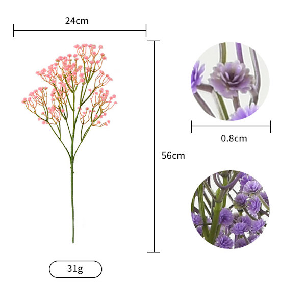 2 stk. Lille Snedker Blomst Balkon Have Indendørs Udendørs Dekoration