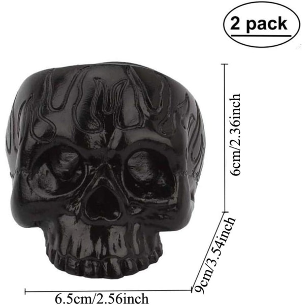 Pack of 2 Skull Candle Holder Skeleton Skull Candlestick Holder