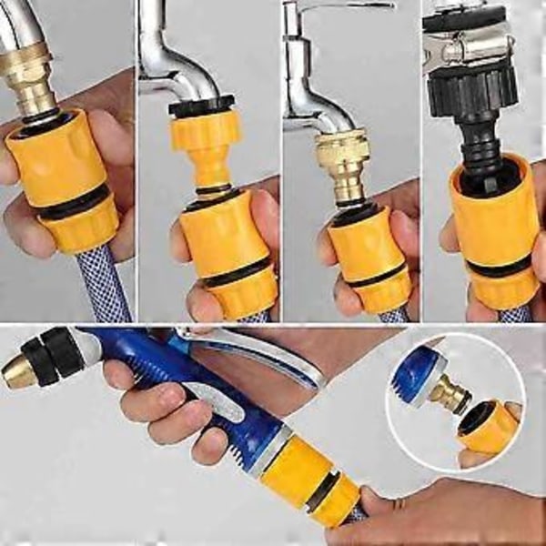 20-pakning hageslangekobling, hageslangekranadapter, Y-slangesplitter, universalkrankobling, etc.