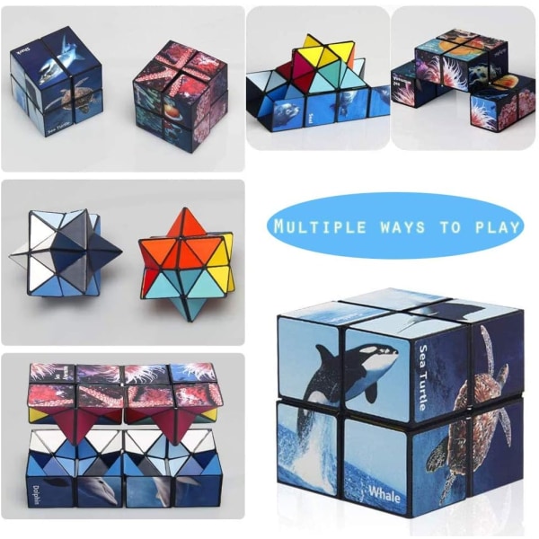 Rubiks kub 2 i 1, Rubiks kub, slät yta - hållbar och C