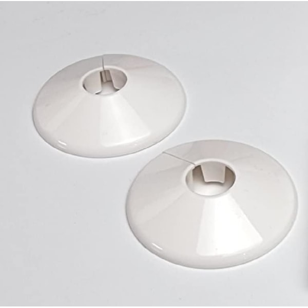 Radiatorrørsdækning SnapFit 2-delt sæt 200 mm lang 15 mm rør centralvarme påklipsdækning Snappit (hvid)