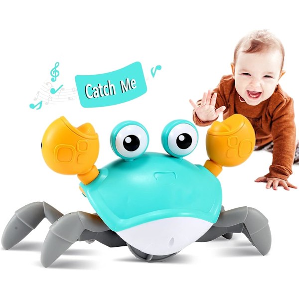 Krypande krabba baby leksak (grön)