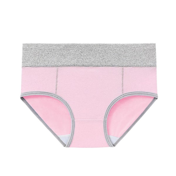 Damebukse med høy midje bomullstruser for kvinner Undertøy Truser med full ryggdekning Plussstørrelse Multipak.3XL.lys rosa