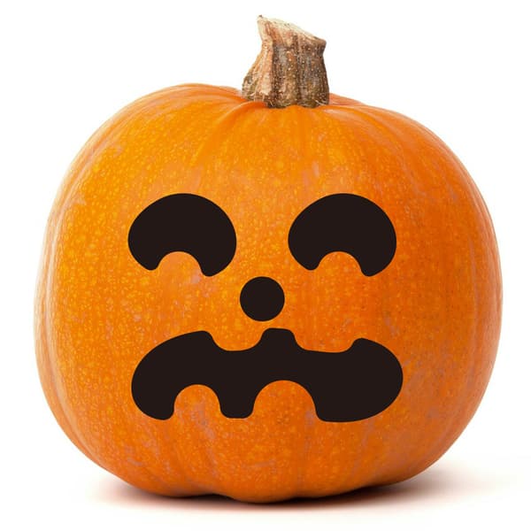 32-dels Halloween-klistremerkesett, gresskaransiktsklistremerker