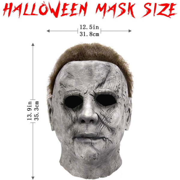 2022 Michael Myers masker Halloween skrekk Cosplay kostyme Latex rekvisitter