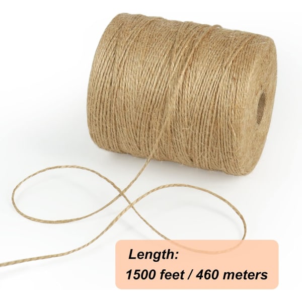 300m natural hemp rope, 1mm fine brown rope for crafts, crochet,