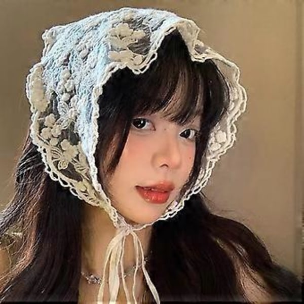 Elegant Dame Blonde Trekant Tørklæder Sommer Forår Solbeskyttende Blonde Trekant Bandana til Teenagere Pige Camping Fotografering Style 2