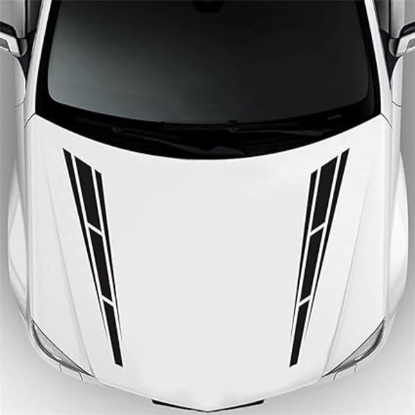 2 stk. Bil Hætte Krop Stripe Sticker, Universal PVC Hætte Stripe Grafisk