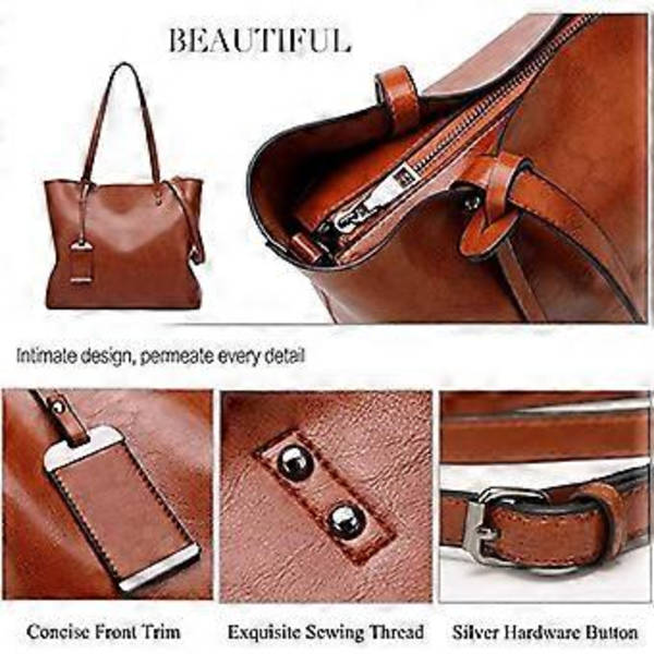 Dame Top Handle Satchel Håndtasker Skuldertaske Messenger Tote Taske Pung