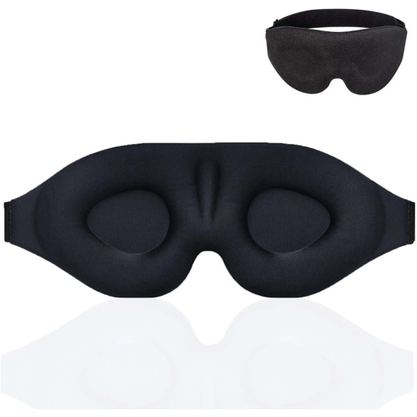 Blå 3D sömnögonmask Memory Cotton ögonmask för män och kvinnor