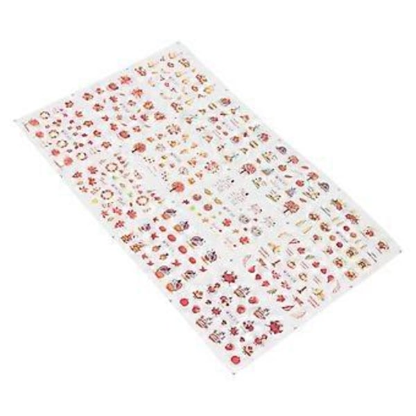 Nagelstickers Söta Höstblommor Träd Pumpamönster Säkra Nagellacksremsor för Nagelkonst DIY Hantverk