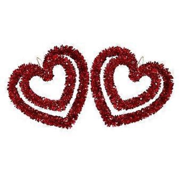 2 stk. Valentinsdag Bryllup Hjerteformet Girlander Ekteskapsrom Sceneoppsett