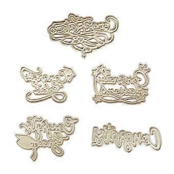 Tillykke med dimissionen Metal Skærestencils DIY Håndværk Kulstofstål Prægningsskabelon Stencil Scrapbooking til kort QB3390 Graduation Le