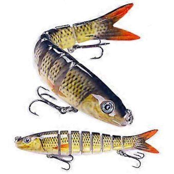 Fiskedrag Tredelad Krok Saltvatten och Sötvatten Simdrag Fiskekrokar Långsamt Sjunkande Flerledade Simbeten Complete set of 15 p
