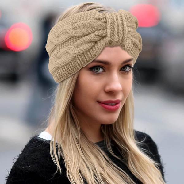 Rosa, Beige, Hvit - Dame Hodebånd Vinter Hodebånd, Jentes Fl
