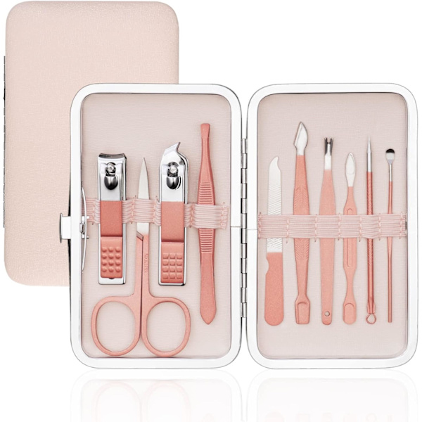 (Rose Glod) Manikyr Pedikyr Kit, 10 st Manikyr Pedikyr Kit Pr