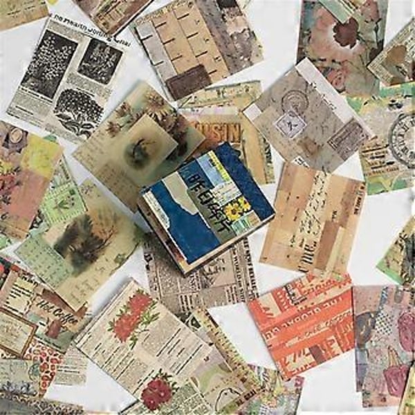400 Ark Skriveblok Retro Baggrund Dekoration Papir Memoblok Håndværkspapir Lille Notesblok til Kontorarbejdere Yesterday fragment