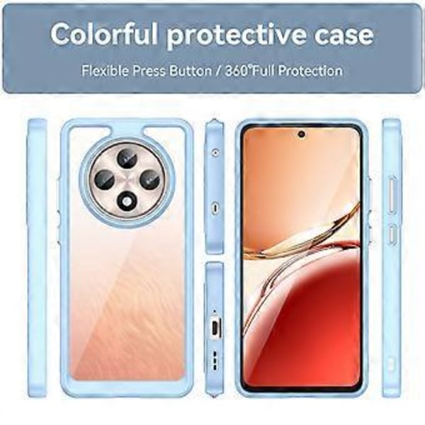Stöttåligt skal för Oppo Reno12 F 5G/Reno12 F 4G TPU + Akryl Skyddande Transparent Mobilskal Style C