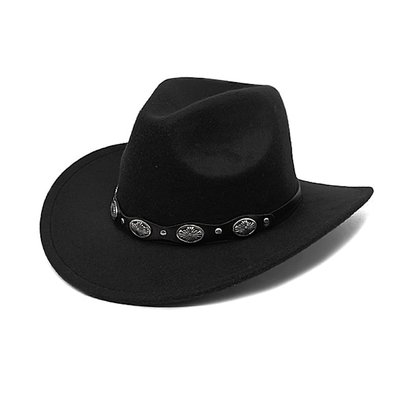 Cowboyhatt Faux Läder Resemössor Röd balck