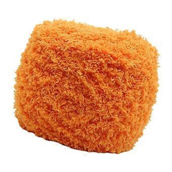 Korall Sammet Garn för Stickning och Virkning, Tjockt, Bekvämt Varmt Garn Chunky Yard för Dockväskor Hattar Tröja DIY Hantverk Orange Orange