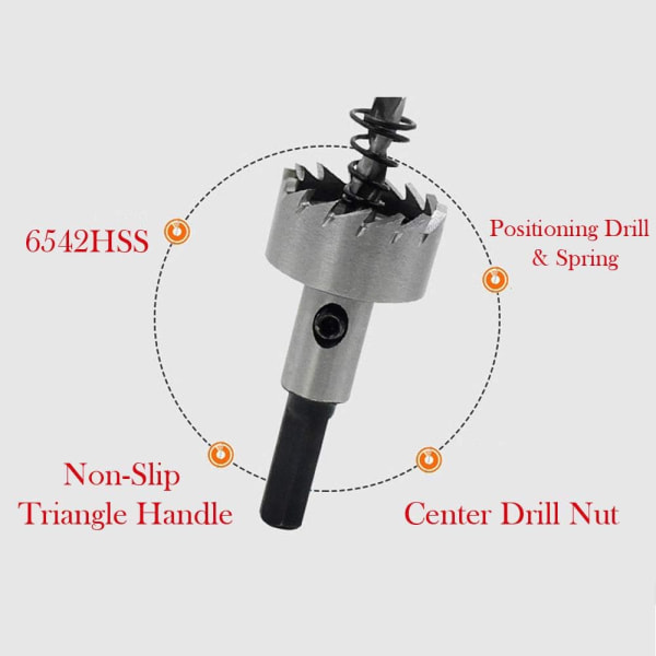 BI-TOOL - HSS Hole Saw 6542, 26mm, for Steel, Metal, Aluminum, Bo