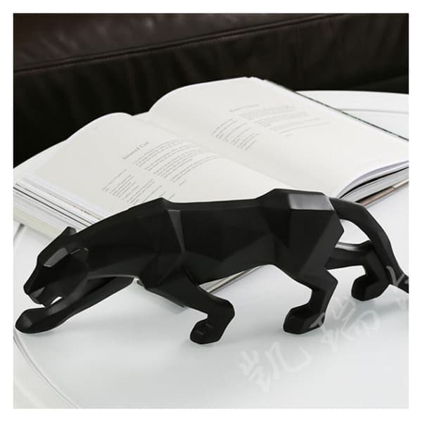 Panter Skulptur Ornamenter, Panter Skulptur/Statue Moderne Geom