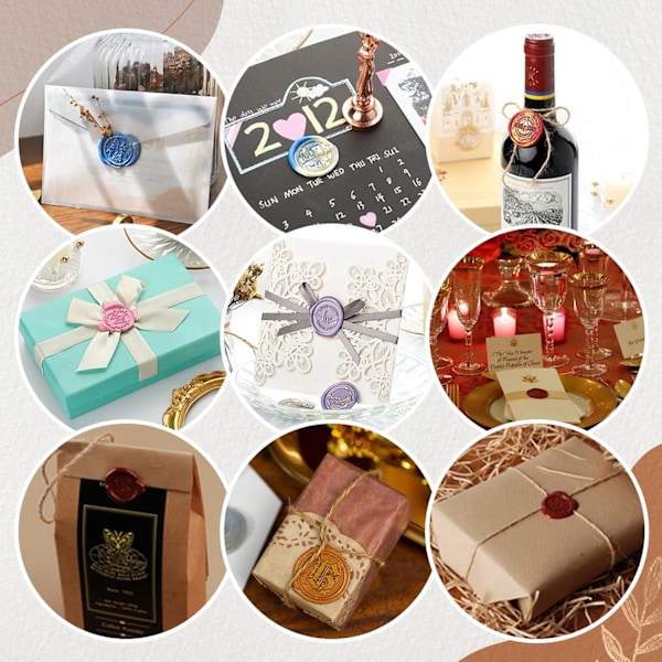 Elite 1 stk. DIY voksforseglingsstempel i tre, alfabet skrapbok messing St