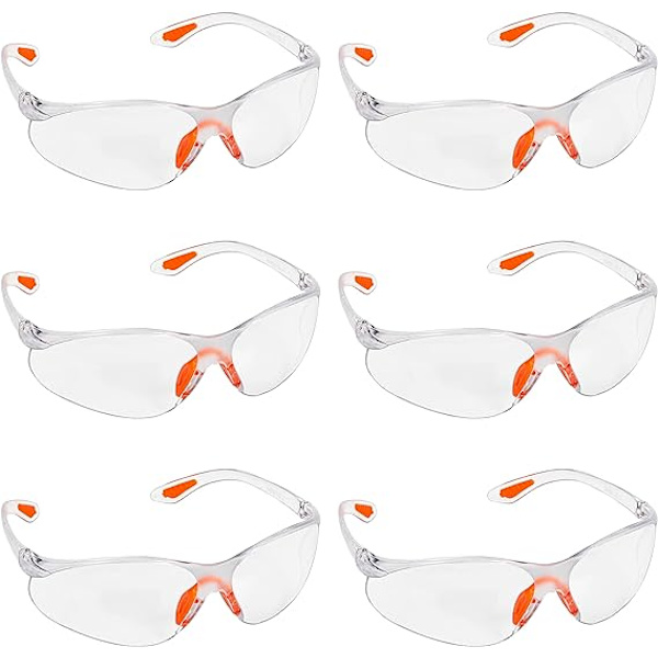 6-pack Klara Skyddsglasögon - Skyddsglasögon med Plastlinser