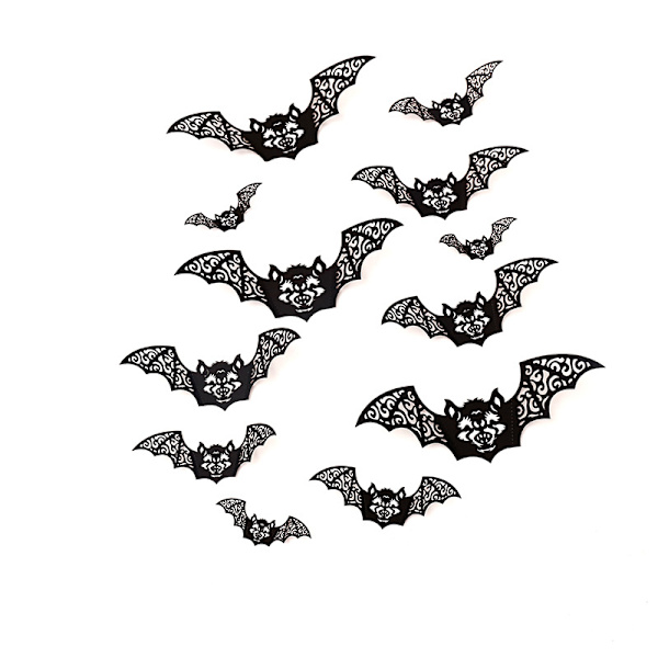 Halloween hulbat 3D stereo sort flagermus spøgelsesfestival fest sce