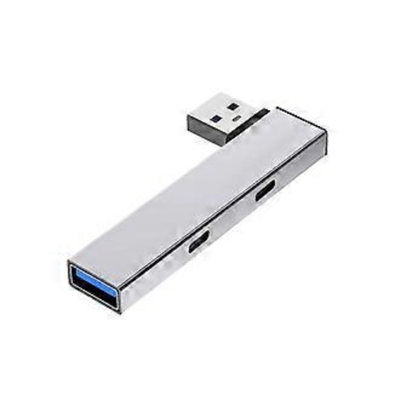 4-in-1 USB3.0 -keskitin USB3.0-, USB2.0-portilla, USB - 2Type C+USB -adapteri, USB-jakaja 5 Gbps USB3.0 -dataportti 480 Mbps USB2.0 Hopea Silver