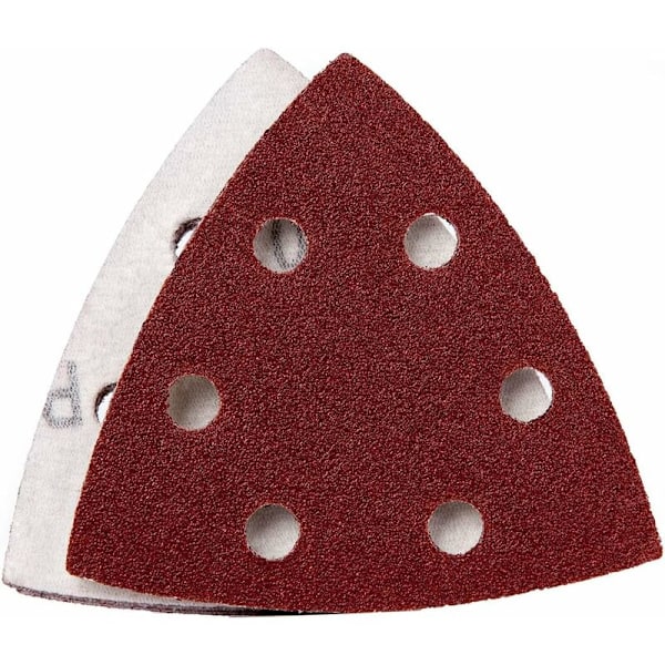 120 Triangulära Slippapper för Delta-slip - 90 x 90 x 90mm - 6 Hål