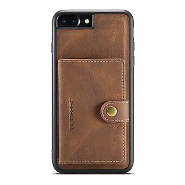 Magneettinen irrotettava suojakotelo iPhone 8 Plus & 7 Plus -puhelimille Brown
