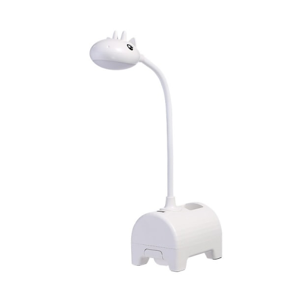 Hvit LED-skrivebordslampe for barn, tre-farget dimbar skrivebordslampe, til