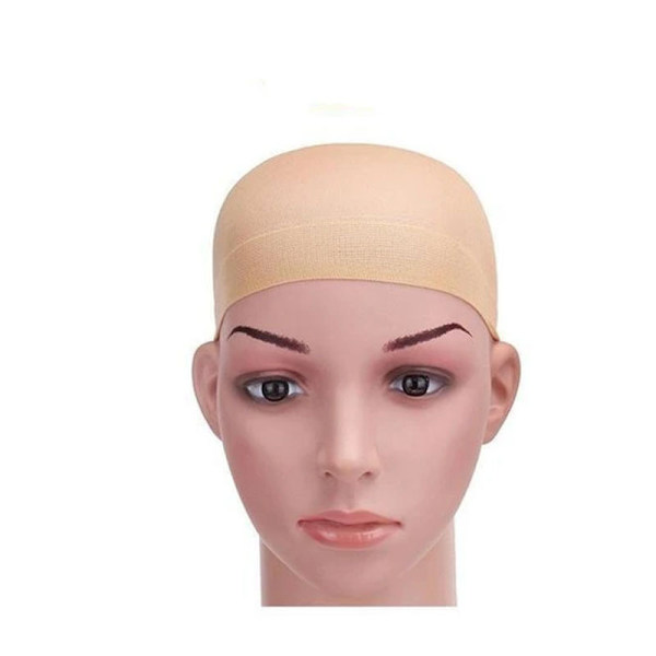 3-delad uppsättning hudtoner, mesh-hatt peruk, unisex perukhatt för män a