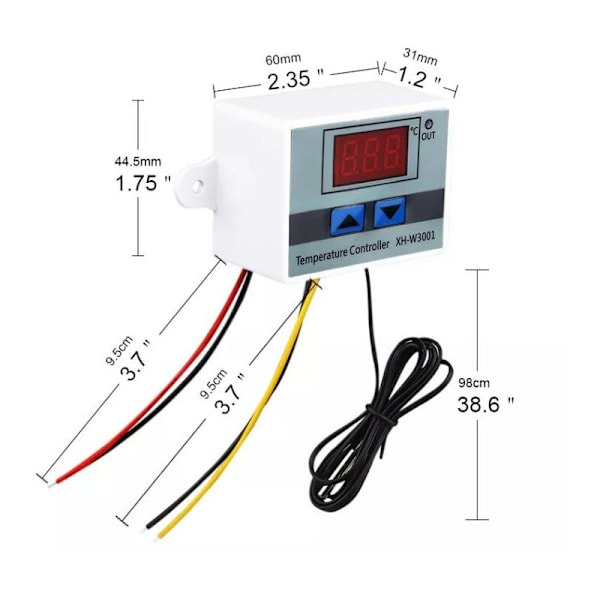 Termostat og temperaturprogrammering Lille digital termostat, S