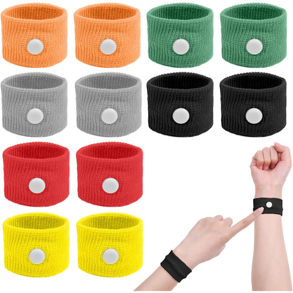 Motion Sickness Wristbands, 6 par naturlige sygdomsbånd til K